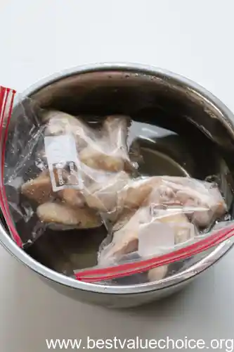 how long to defrost chicken wings in water